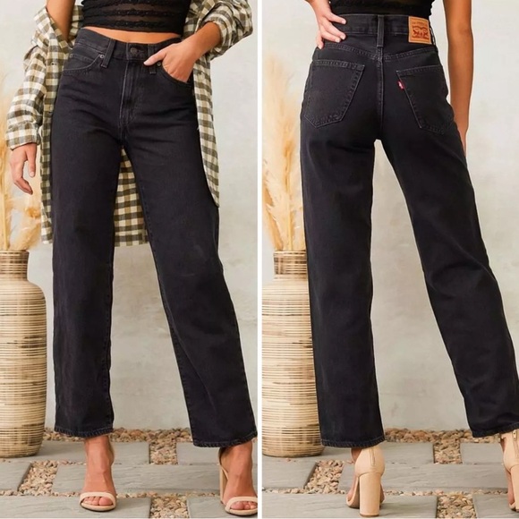 Levi’s 94’ Baggy Jeans Black Wash 24 - Picture 1 of 7